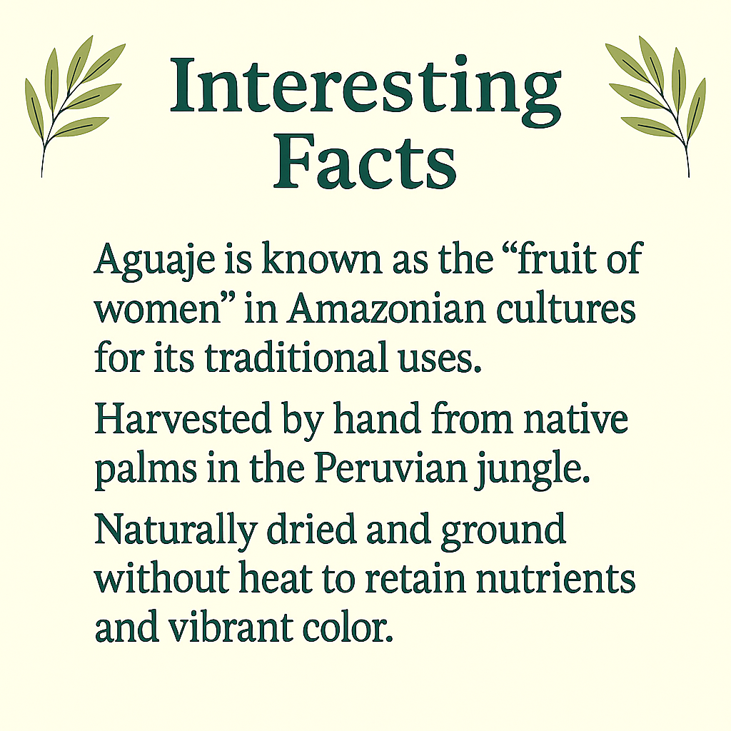 Organic Aguaje Capsules – Vegan, Non-GMO, Wild-Harvested Peruvian Superfood – Natural Supplement for Women’s Wellness, Skin & Hormonal Balance