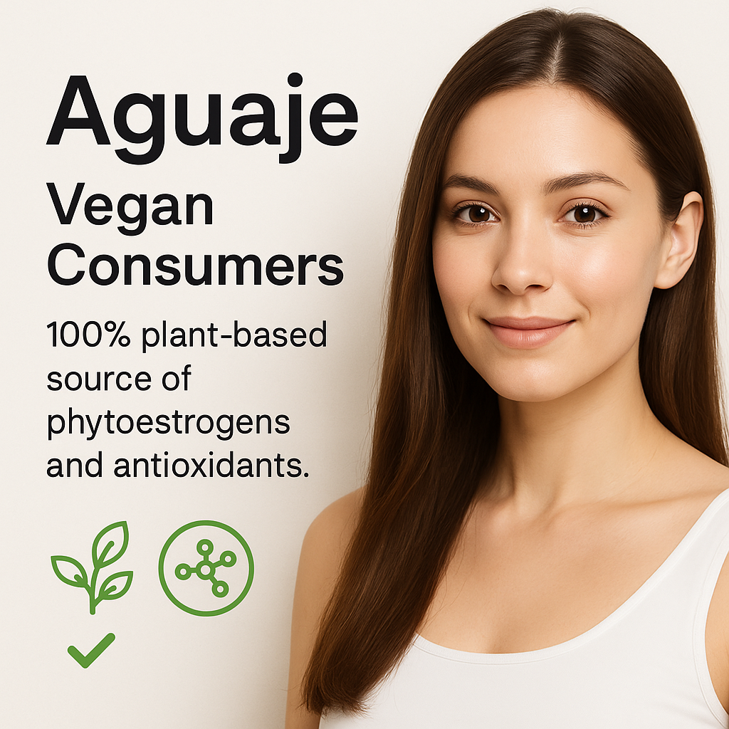 Organic Aguaje Capsules – Vegan, Non-GMO, Wild-Harvested Peruvian Superfood – Natural Supplement for Women’s Wellness, Skin & Hormonal Balance