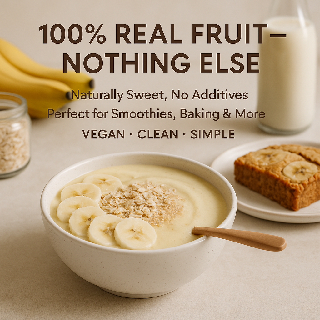 Banana Powder, Natural Fruit Powder, Vegan, Non-GMO, Gluten-Free, Raw Superfood, Smoothie and Baking Ingredient