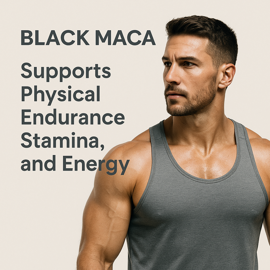 Black Maca Capsules | Natural Energy & Memory Support | Lepidium meyenii | Vegan, Non-GMO, Plant-Based Supplement