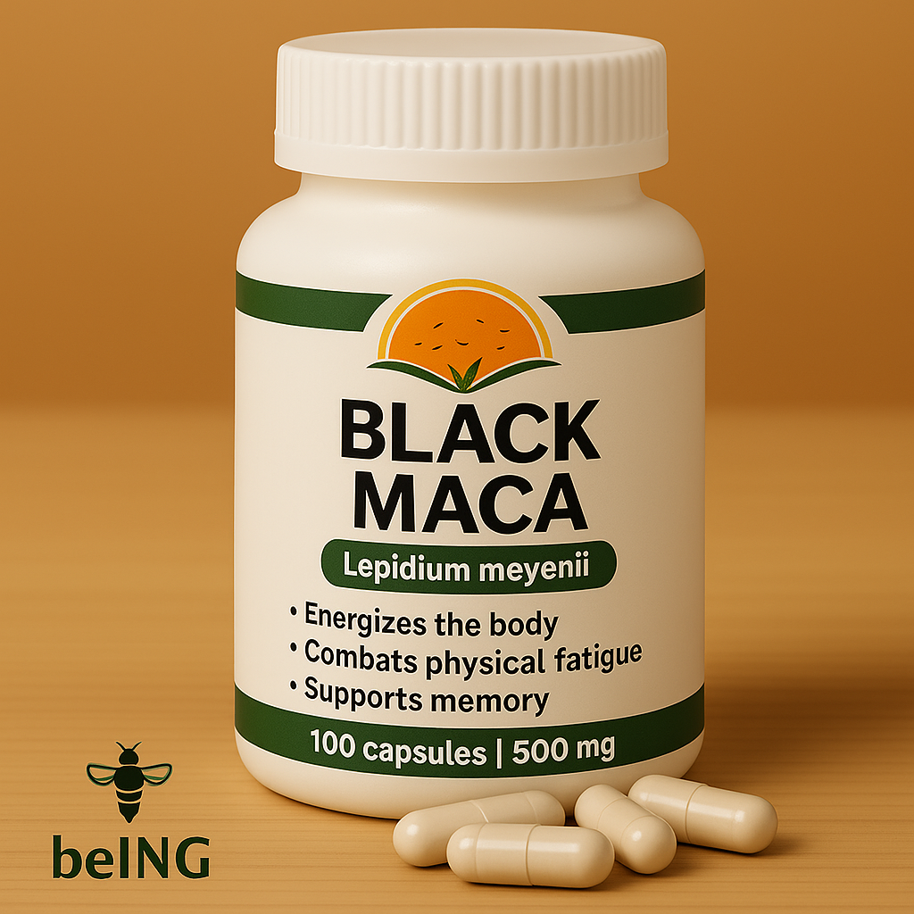 Black Maca Capsules | Natural Energy & Memory Support | Lepidium meyenii | Vegan, Non-GMO, Plant-Based Supplement