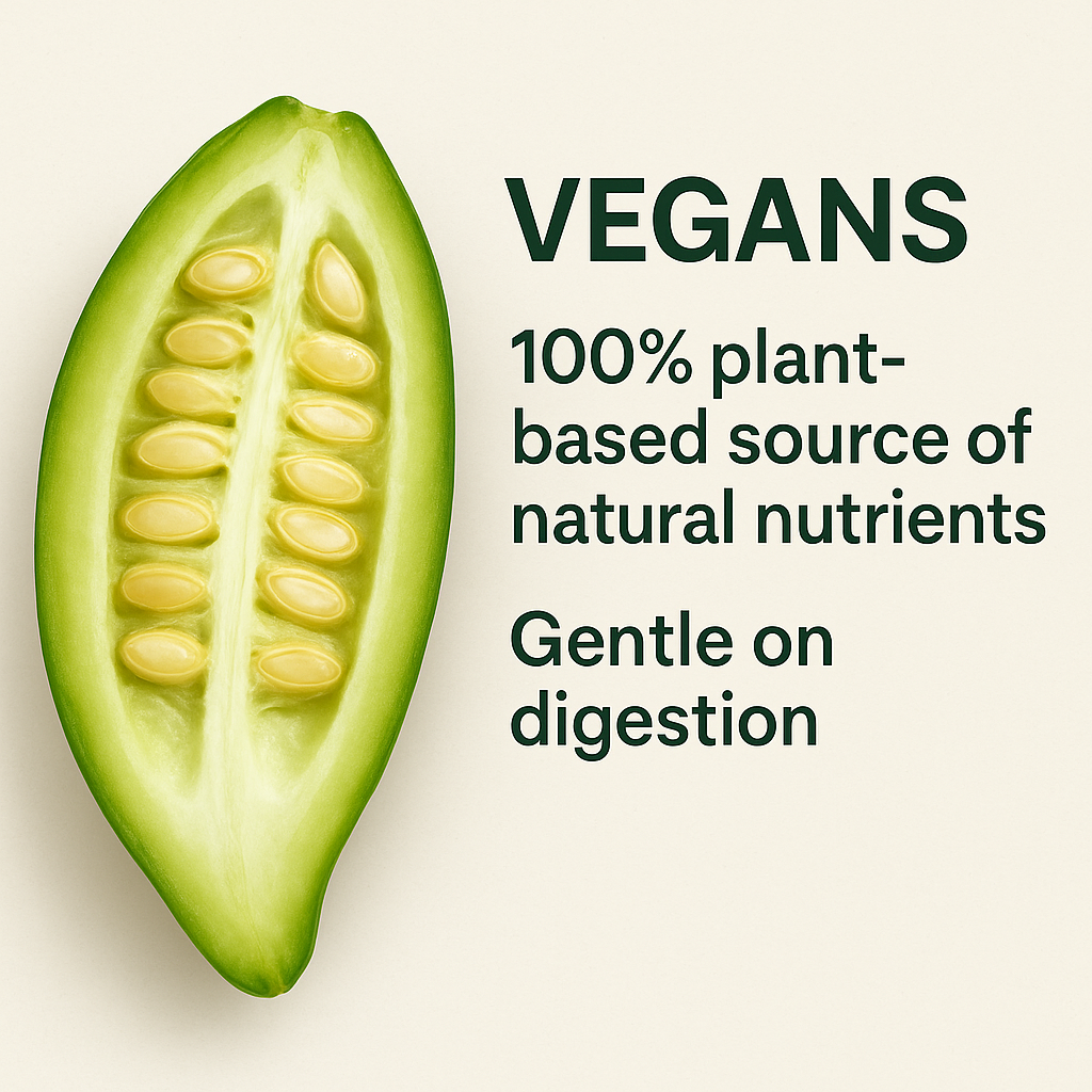 Caigua Capsules | Organic Natural Supplement | Vegan, Non-GMO, Gluten-Free | Supports Metabolism & Heart Health