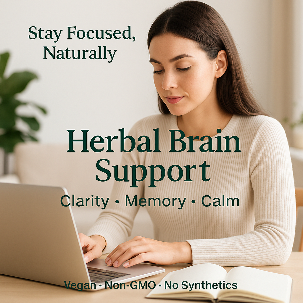 Cerebral Capsules | Herbal Brain Support Blend | Rosemary, Oregano, Nettle, Lemon Balm & Sage | Vegan, Natural, Non-GMO