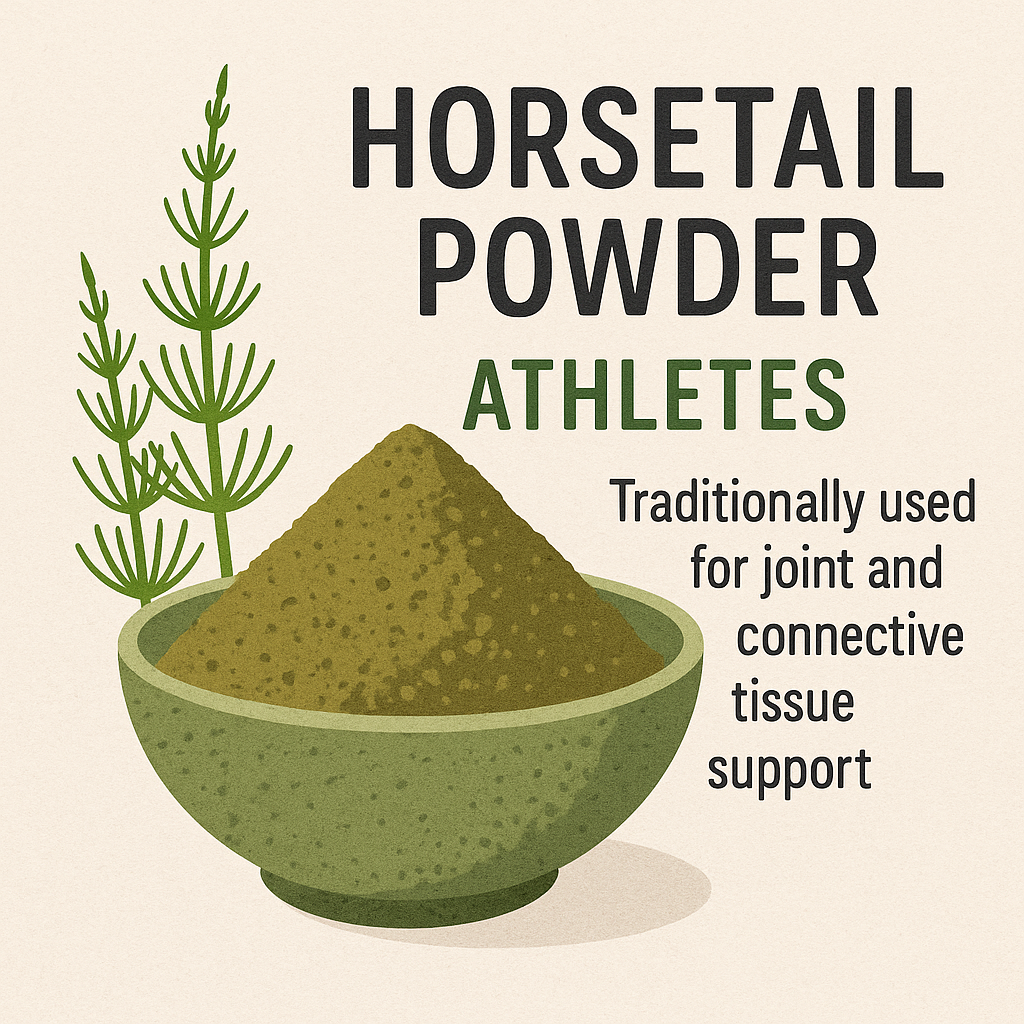 Organic Horsetail Powder – Natural Silica Supplement, Wildcrafted, Vegan, Non-GMO