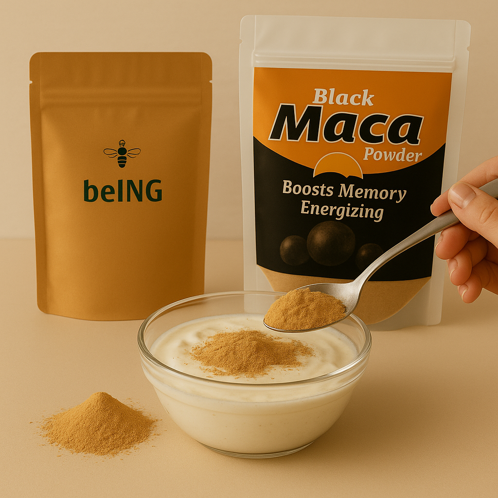 Black Maca Powder, Gelatinized Peruvian Superfood, Vegan, Non-GMO, Natural Energy and Hormone Support
