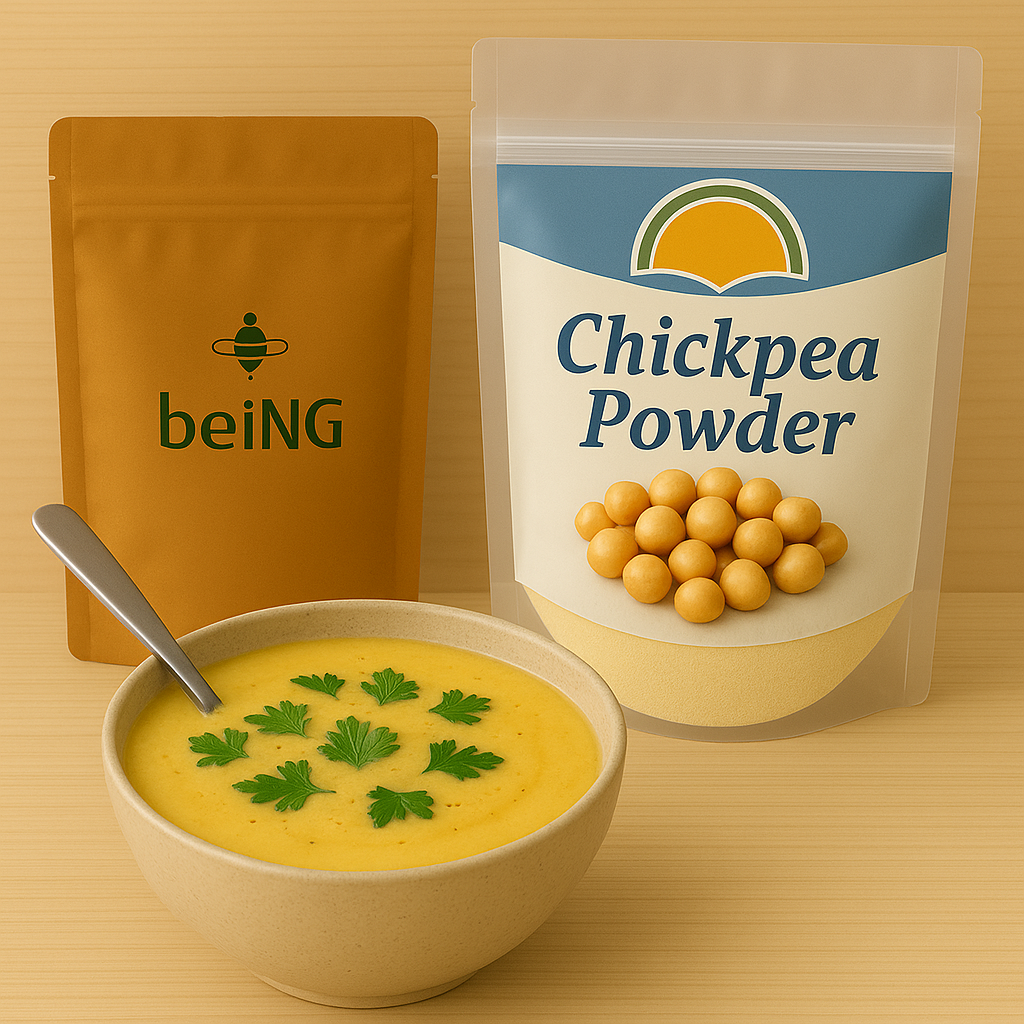 Organic Chickpea Powder – Plant Protein, Fiber & Low GI Flour | Vegan, Gluten-Free, Non-GMO | Gut Health & Blood Sugar Support