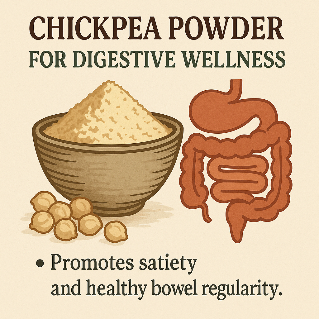 Organic Chickpea Powder – Plant Protein, Fiber & Low GI Flour | Vegan, Gluten-Free, Non-GMO | Gut Health & Blood Sugar Support