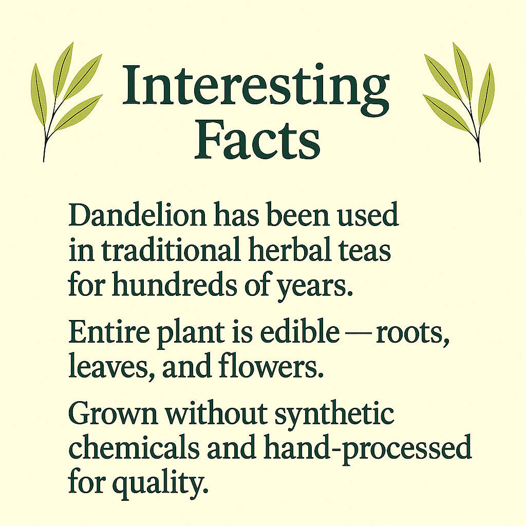 Organic Dandelion Powder – 100% Natural Root & Leaf, Vegan, Non-GMO Herbal Supplement