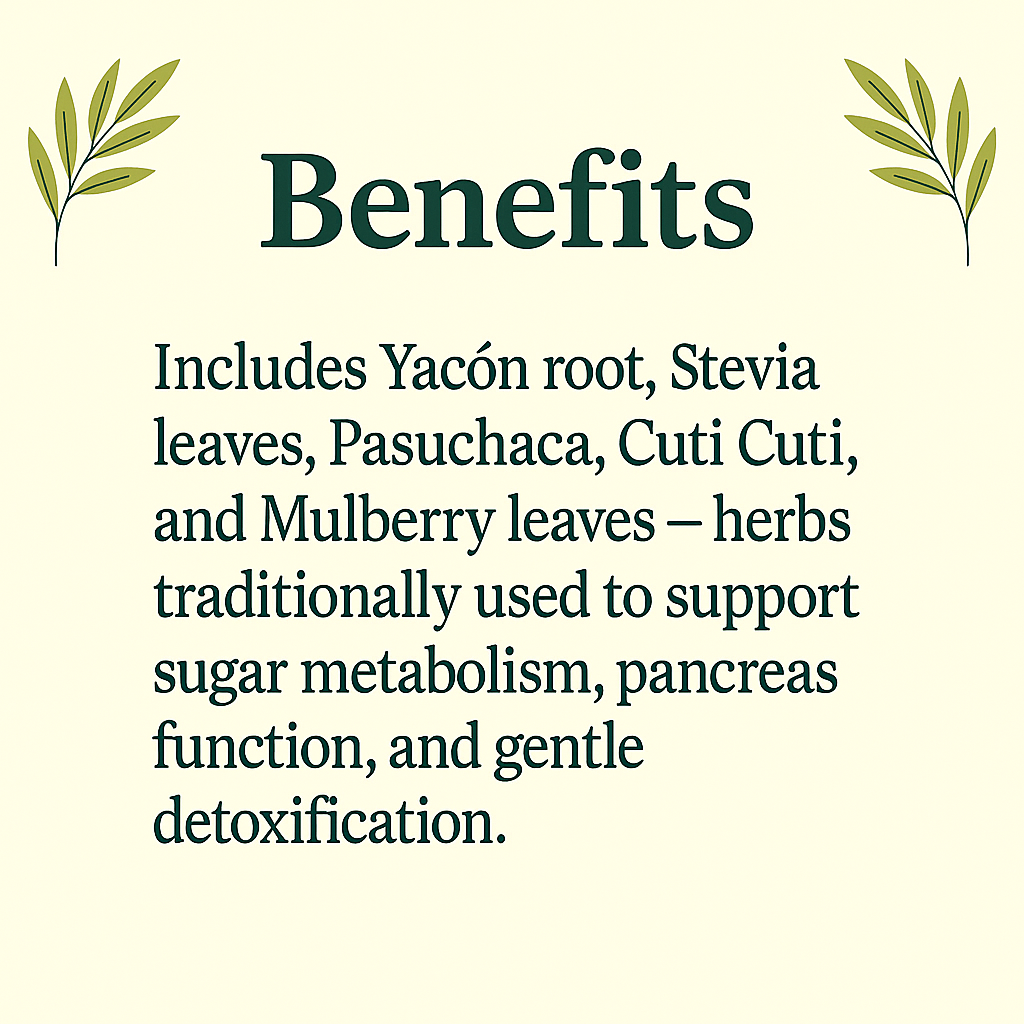 Diabetisan Capsules | Natural Herbal Blend with Yacón, Stevia, Pasuchaca & Mulberry Leaves | Vegan, Non-GMO, Plant-Based Wellness
