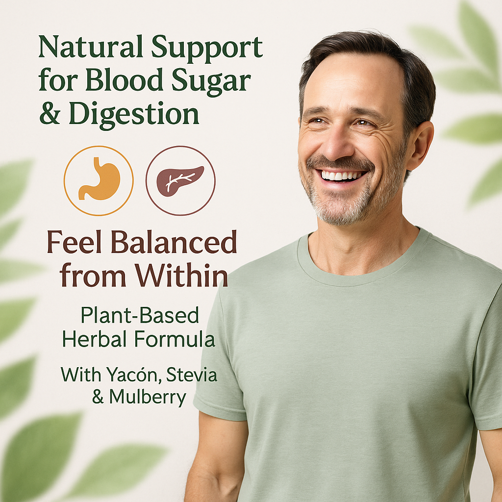 Diabetisan Capsules | Natural Herbal Blend with Yacón, Stevia, Pasuchaca & Mulberry Leaves | Vegan, Non-GMO, Plant-Based Wellness
