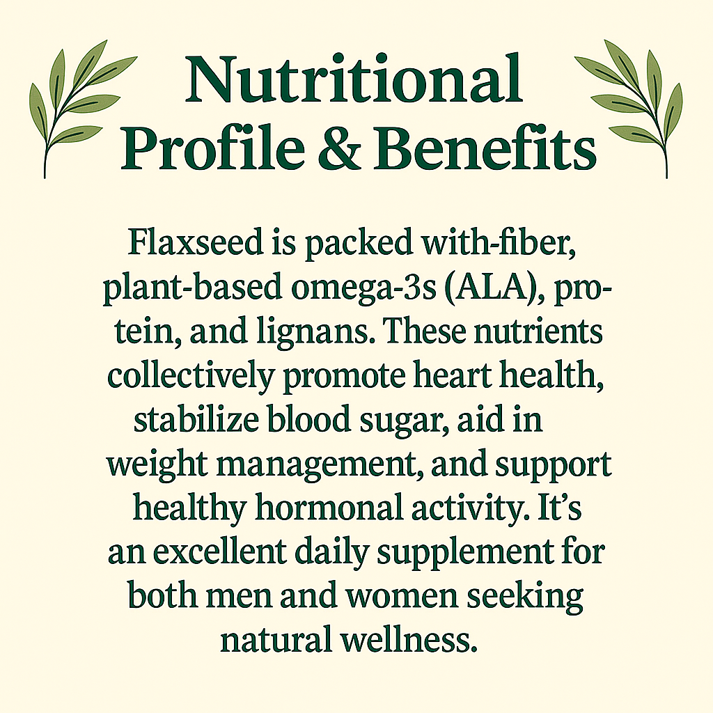 Flaxseed, Whole Natural Seeds, Vegan, Non-GMO, Omega-3 and Fiber Rich, Gluten-Free, Plant-Based Superfood