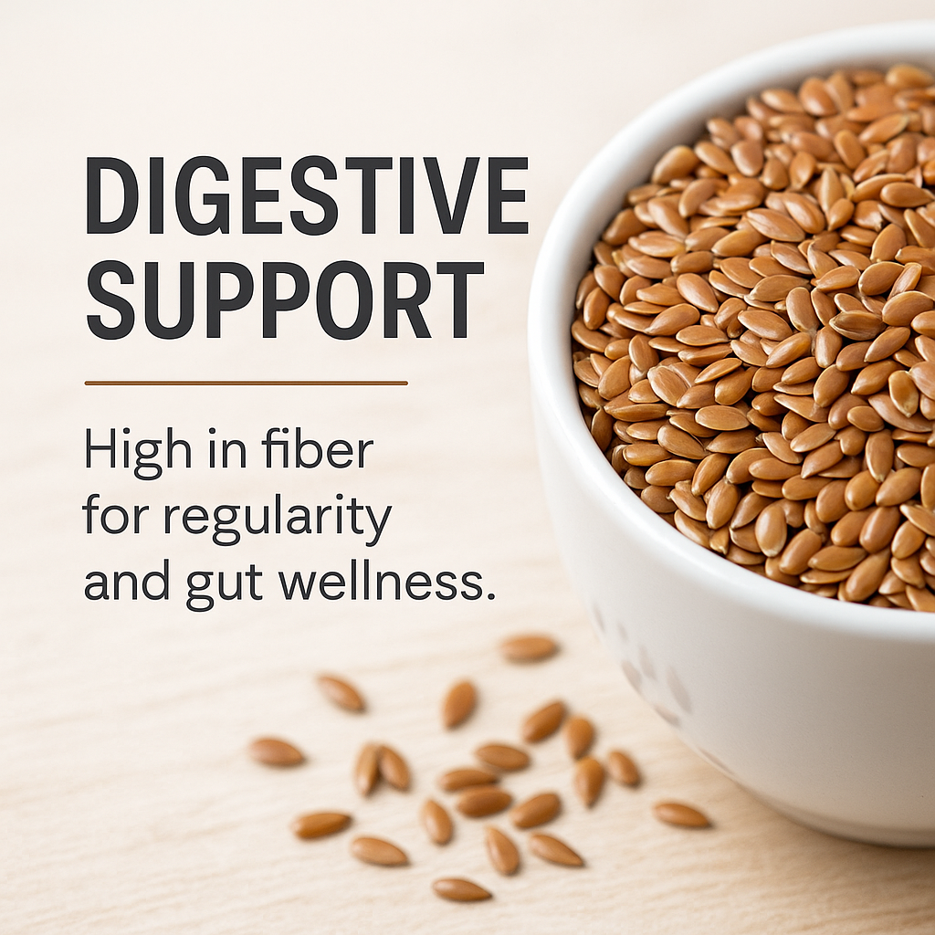 Flaxseed, Whole Natural Seeds, Vegan, Non-GMO, Omega-3 and Fiber Rich, Gluten-Free, Plant-Based Superfood