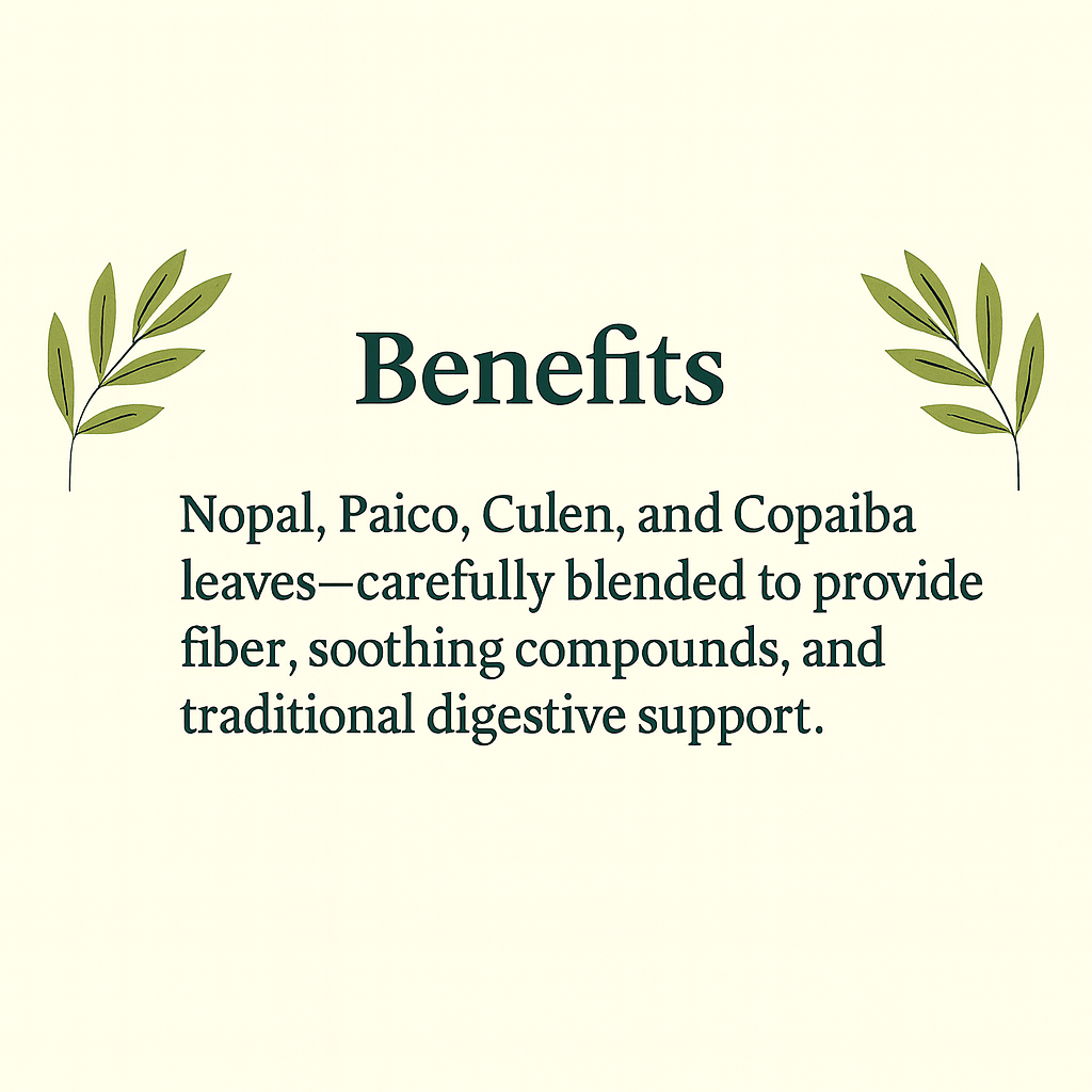 Organic Gastrisan Herbal Powder – Nopal, Paico, Culen & Copaiba Leaves | Natural Digestive Cleanse & Gut Support | Vegan, Non-GMO, Eco-Friendly Supplement