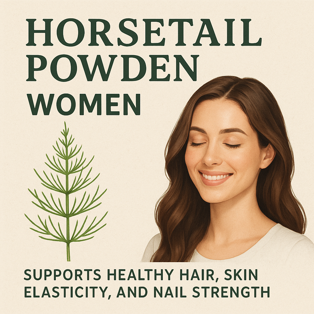 Organic Horsetail Powder – Natural Silica Supplement, Wildcrafted, Vegan, Non-GMO