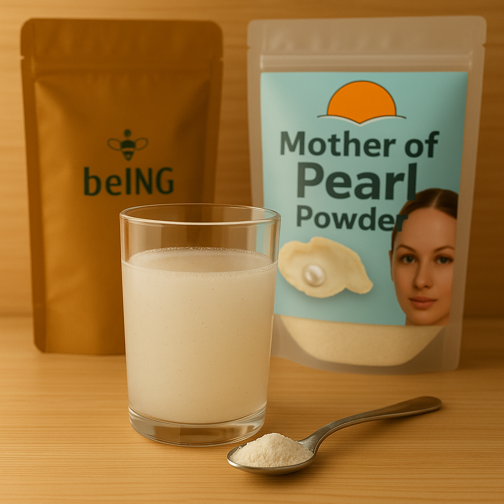 Organic Mother of Pearl Powder – Natural Calcium Supplement, Fine Cosmetic Grade, Non-GMO, Eco-Friendly