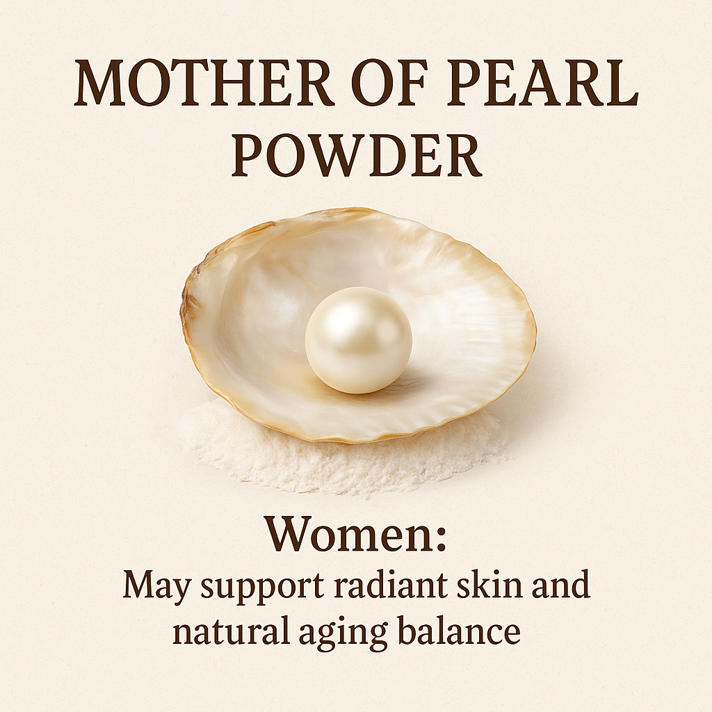 Organic Mother of Pearl Powder – Natural Calcium Supplement, Fine Cosmetic Grade, Non-GMO, Eco-Friendly