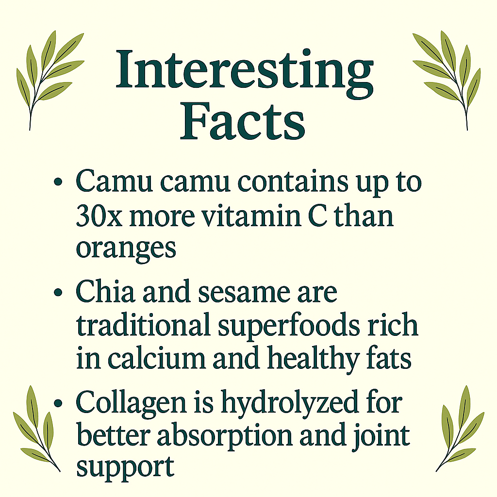 OsteoMax Natural Joint Support, Hydrolyzed Collagen, Camu Camu, Chia, Sesame, Calcium & Vitamin C, Non-GMO, Plant-Based Supplement
