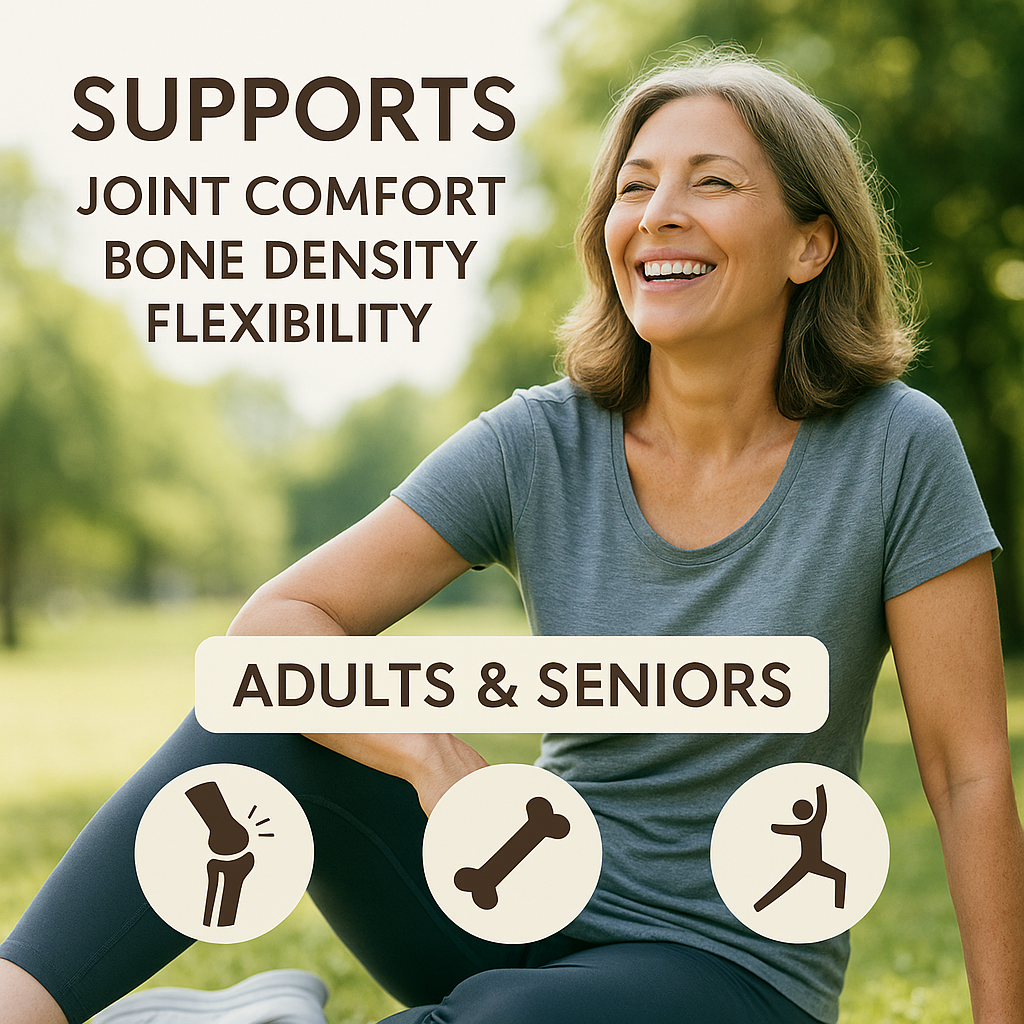 OsteoMax Natural Joint Support, Hydrolyzed Collagen, Camu Camu, Chia, Sesame, Calcium & Vitamin C, Non-GMO, Plant-Based Supplement