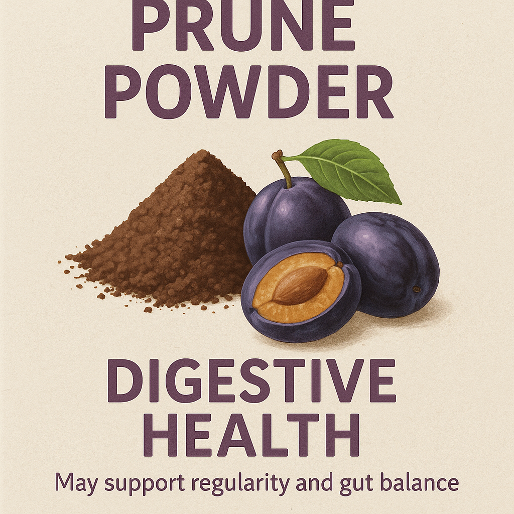 Organic Prune Powder – Natural Digestive Support, Antioxidant-Rich, Non-GMO, Vegan