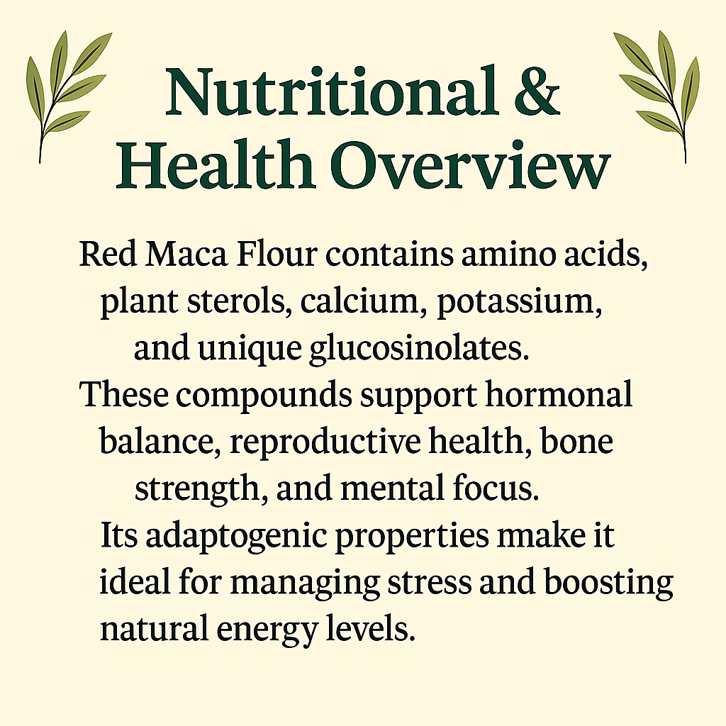 Red Maca Powder, Gelatinized, Peruvian Superfood, Vegan, Non-GMO, Natural Hormone and Bone Support
