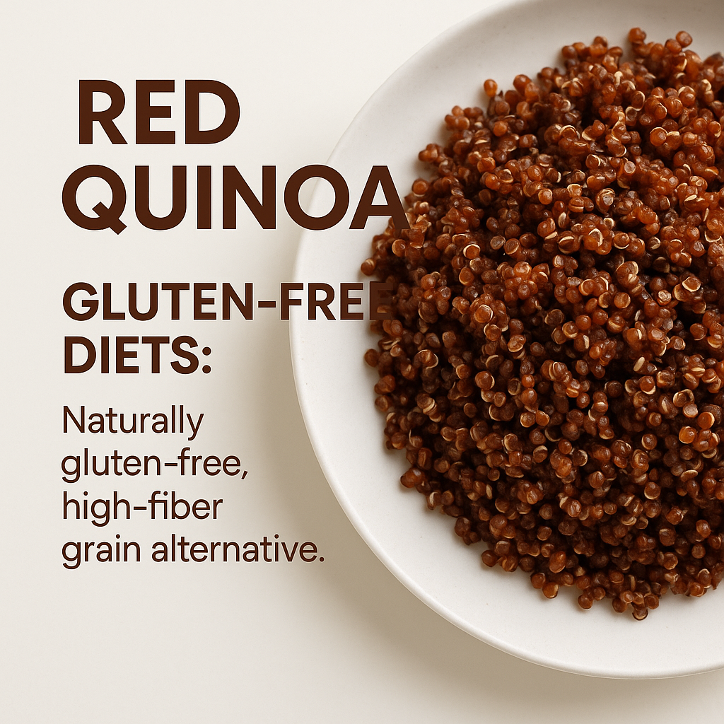 Red Quinoa, Organic Peruvian Supergrain, High Protein and Fiber, Gluten-Free, Vegan, Non-GMO, Whole Plant-Based Food