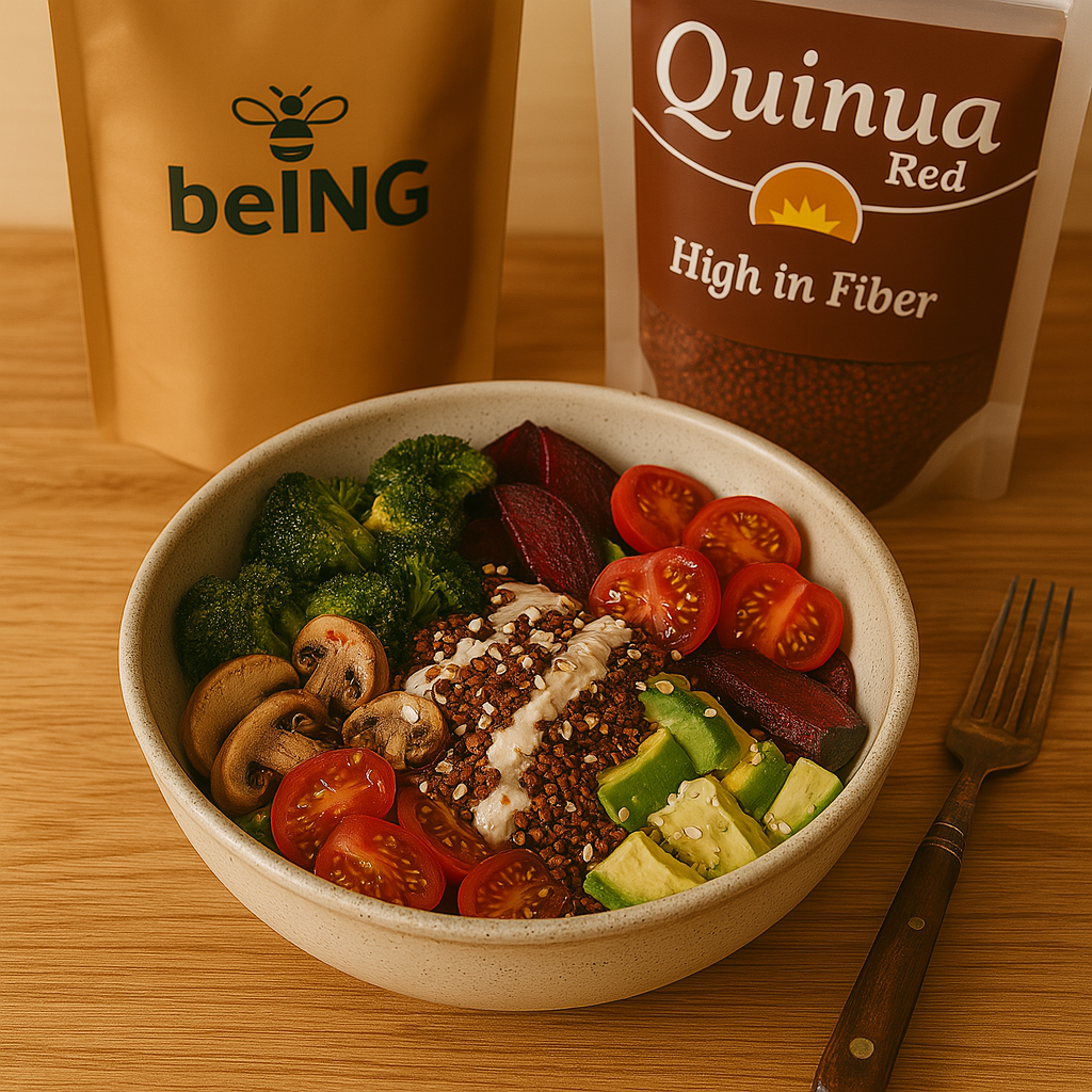 Red Quinoa, Organic Peruvian Supergrain, High Protein and Fiber, Gluten-Free, Vegan, Non-GMO, Whole Plant-Based Food
