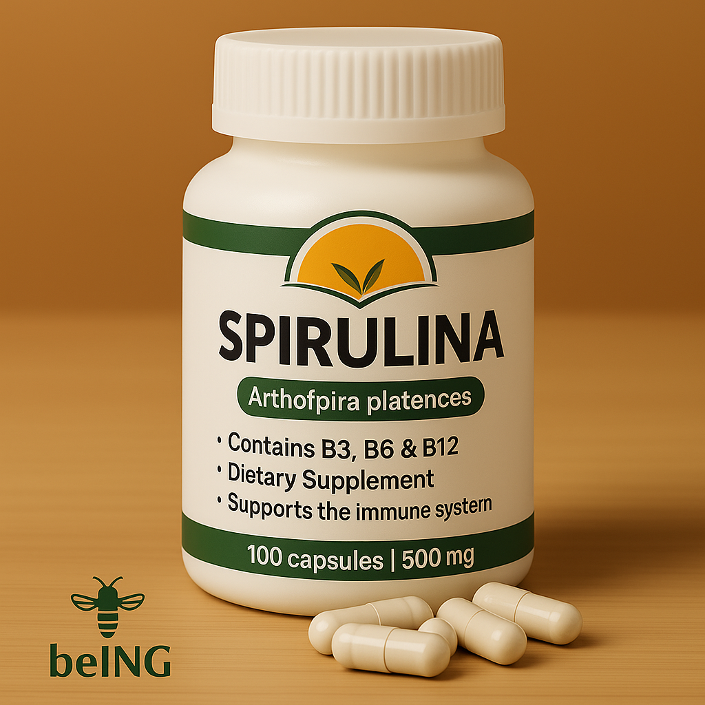 Spirulina Capsules | Natural Superfood Supplement | Arthrospira Platensis | Vegan, Non-GMO, Immune & Energy Support