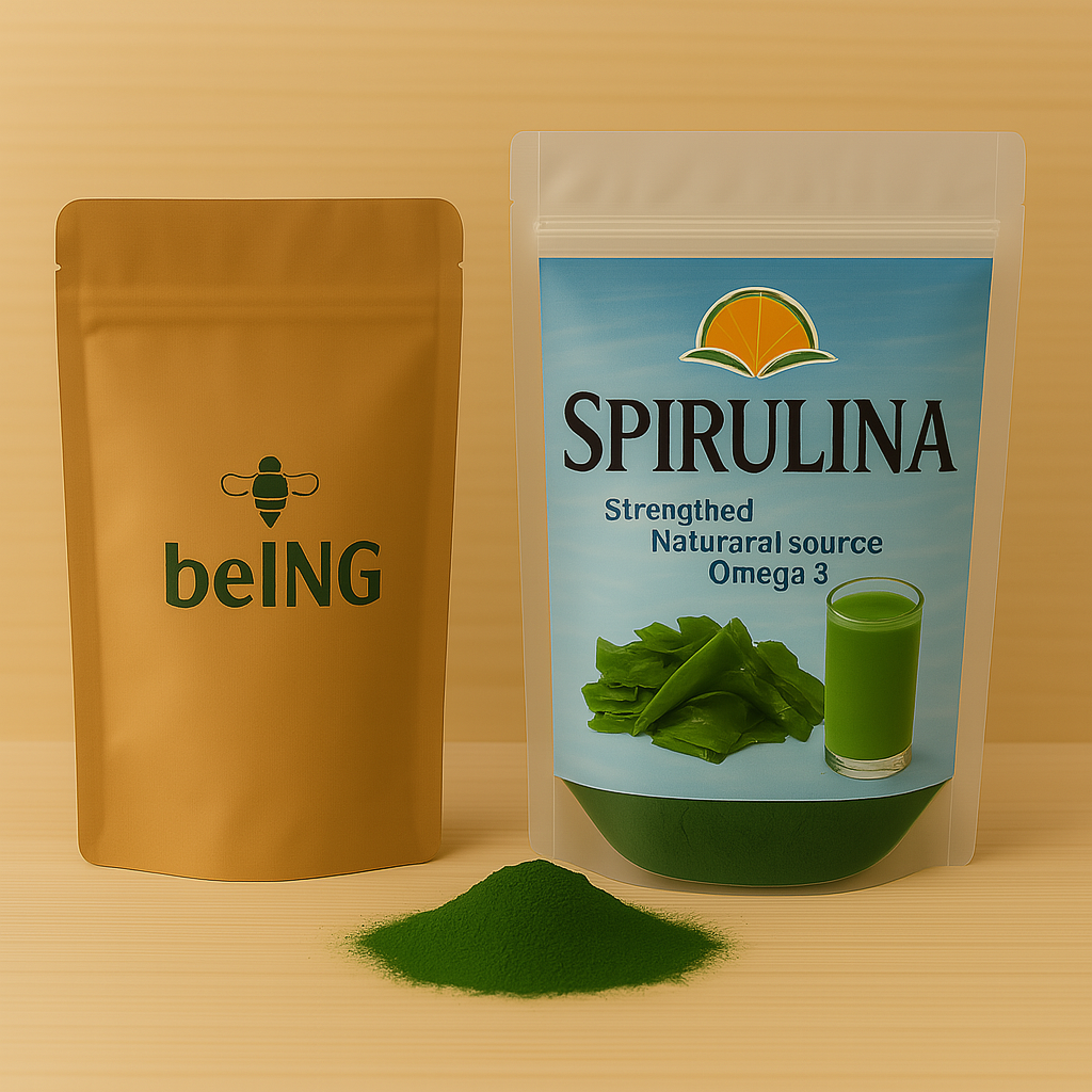 Organic Spirulina Powder, Vegan, Non-GMO, Raw Superfood, Natural Protein & Iron Source, Plant-Based Supplement