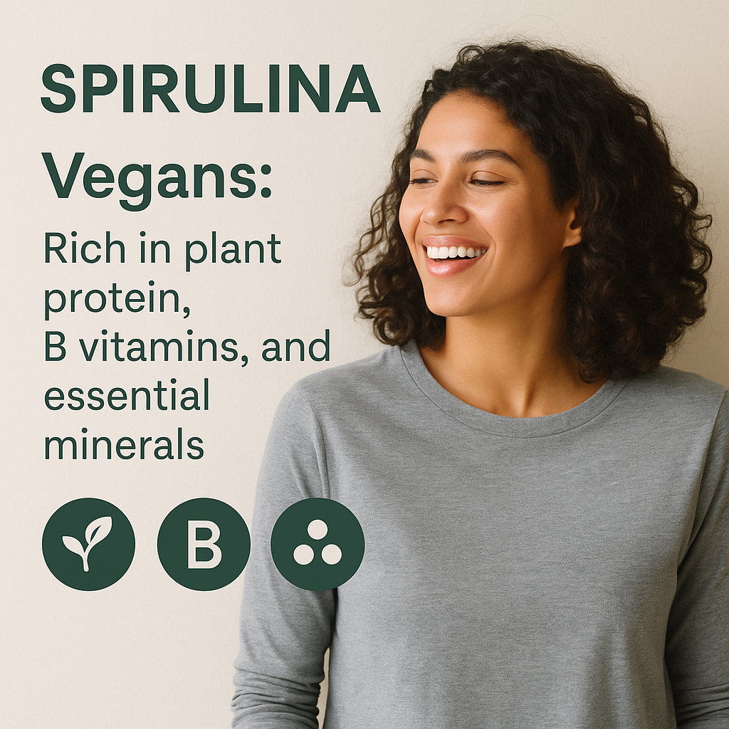 Organic Spirulina Powder, Vegan, Non-GMO, Raw Superfood, Natural Protein & Iron Source, Plant-Based Supplement