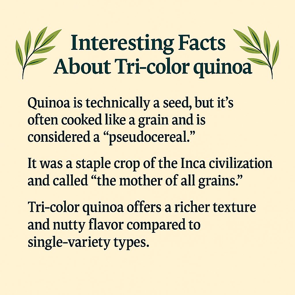 Tri-Color Quinoa, Organic Andean Supergrain Blend, Vegan, Gluten-Free, Non-GMO, High Protein and Fiber Whole Food