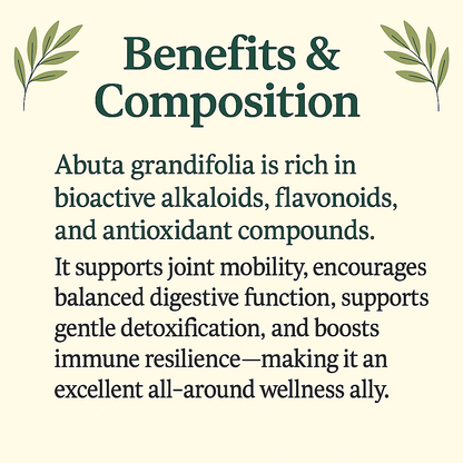 Organic Abuta Grandifolia Capsules – Vegan, Non‑GMO, Natural Herbal Supplement for Women’s Wellness & Digestive Support