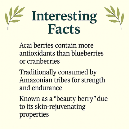 Organic Acai Berry Capsules – Vegan, Non‑GMO, Freeze‑Dried Antioxidant Supplement for Heart, Immune & Digestive Wellness