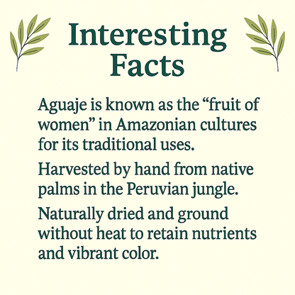 Organic Aguaje Capsules – Vegan, Non-GMO, Wild-Harvested Peruvian Superfood – Natural Supplement for Women’s Wellness, Skin & Hormonal Balance