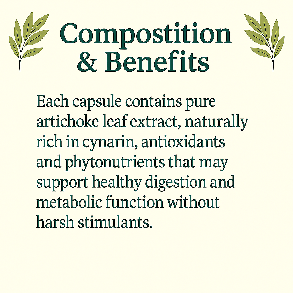Organic Artichoke Capsules – Natural Liver & Digestive Support · Vegan · Non‑GMO Herbal Supplement