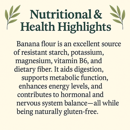 Banana Powder, Natural Fruit Powder, Vegan, Non-GMO, Gluten-Free, Raw Superfood, Smoothie and Baking Ingredient