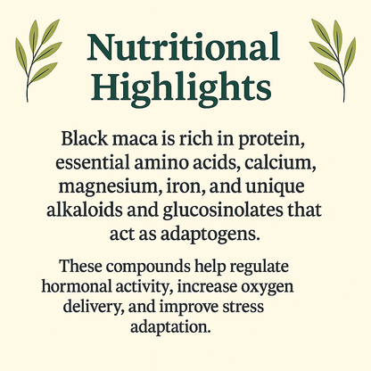 Black Maca Powder, Gelatinized Peruvian Superfood, Vegan, Non-GMO, Natural Energy and Hormone Support
