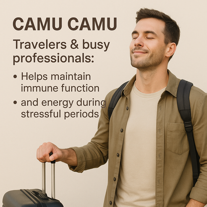 Camu Camu Capsules | Organic Vitamin C Superfruit | Vegan, Non-GMO, Gluten-Free | Natural Immune & Skin Support