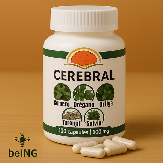 Cerebral Capsules | Herbal Brain Support Blend | Rosemary, Oregano, Nettle, Lemon Balm & Sage | Vegan, Natural, Non-GMO