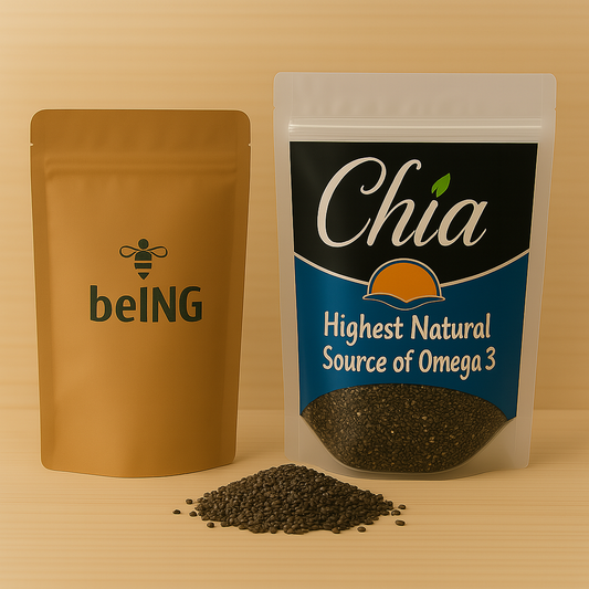 Organic Chia, Vegan, Non-GMO, Raw Superfood, Natural Omega-3 & Fiber Source, Plant-Based Supplement