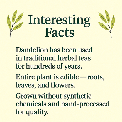 Organic Dandelion Powder – 100% Natural Root & Leaf, Vegan, Non-GMO Herbal Supplement