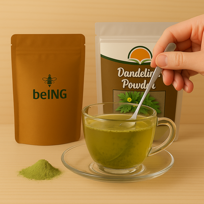 Organic Dandelion Powder – 100% Natural Root & Leaf, Vegan, Non-GMO Herbal Supplement
