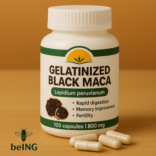 Gelatinized Black Maca Capsules | Natural Energy, Focus & Vitality | Lepidium Peruvianum | Vegan, Non-GMO, Plant-Based