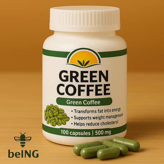 Green Coffee Bean Capsules – Natural Metabolism Support – Vegan, Non-GMO, Unroasted Arabica Supplement