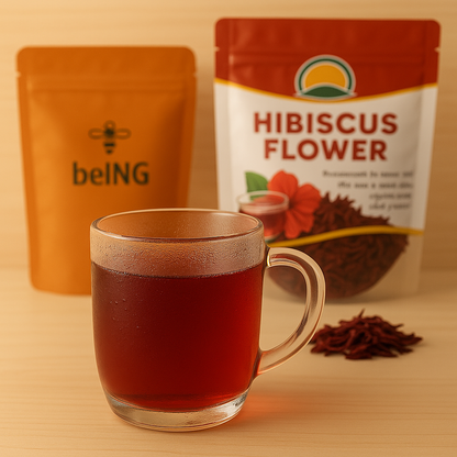 Organic Hibiscus Flower – 100% Natural Dried Petals, Herbal Tea, Vegan, Non-GMO