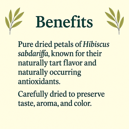 Organic Hibiscus Flower – 100% Natural Dried Petals, Herbal Tea, Vegan, Non-GMO