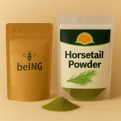 Organic Horsetail Powder – Natural Silica Supplement, Wildcrafted, Vegan, Non-GMO
