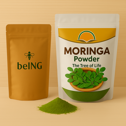 Moringa Powder, Organic Superfood Leaf, Vegan, Non-GMO, Natural Energy and Immune Support, Green Nutrient-Rich Supplement