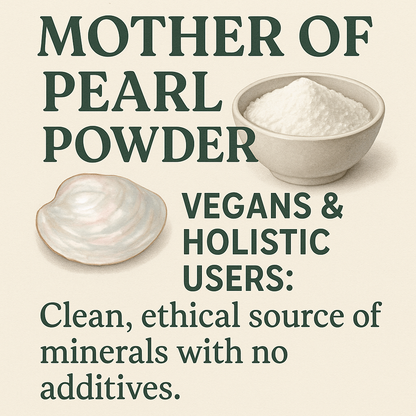 Organic Mother of Pearl Powder – Natural Calcium Supplement, Fine Cosmetic Grade, Non-GMO, Eco-Friendly