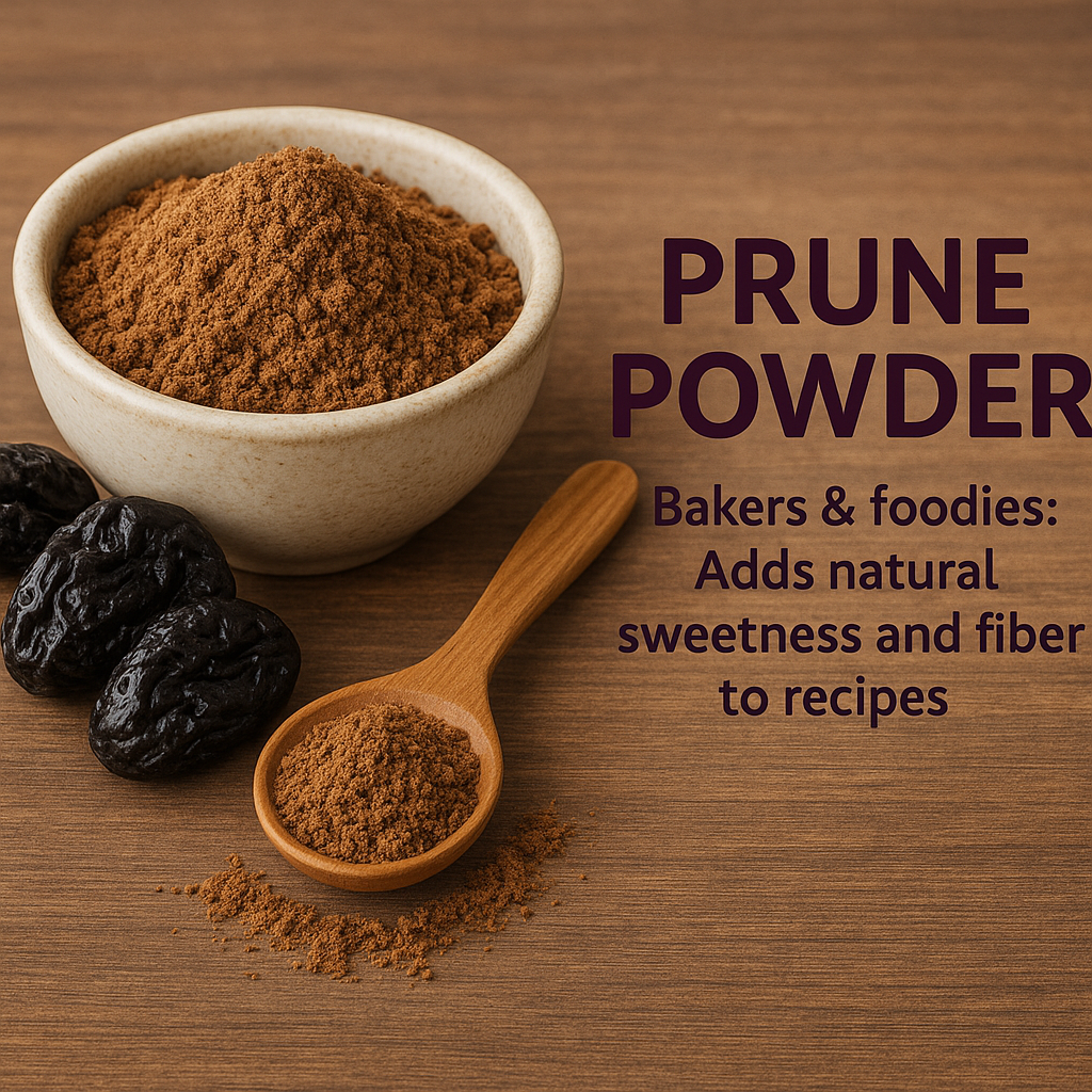 Organic Prune Powder – Natural Digestive Support, Antioxidant-Rich, Non-GMO, Vegan