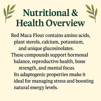 Red Maca Powder, Gelatinized, Peruvian Superfood, Vegan, Non-GMO, Natural Hormone and Bone Support